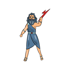Cartoon Zeus clipart