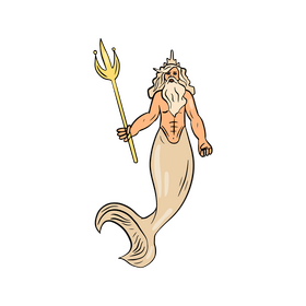 Poseidon myth greek god clipart