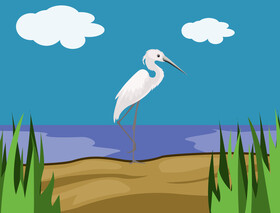 Crane bird vector