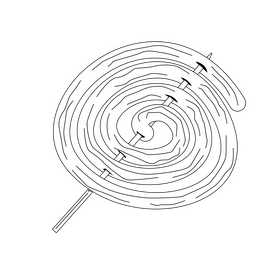 Boerewors black and white clipart