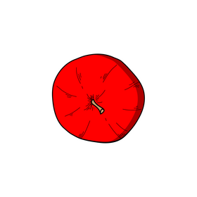 Red apple drawing clipart