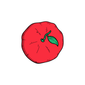 Red pomegranate clipart