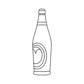 Thai beer black and white clipart