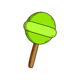 Green lollipop candy clipart