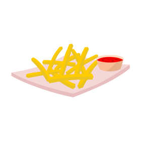 French fries clipart