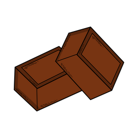 Sweet chocolate cubs clipart