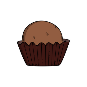 Chocolate cake drawing clipart