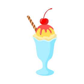 Ice cream sundae clipart