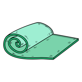 Yoga mat drawing clipart