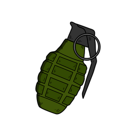 Hand grenade drawing clipart