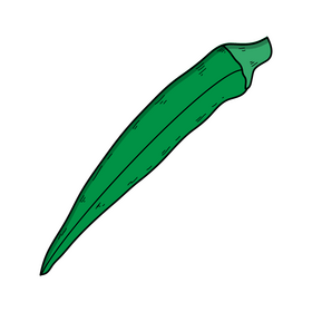 Green hot chili pepper drawing clipart