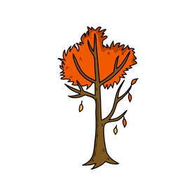 Fall tree drawing clipart