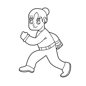 Bob The Builder, Wendy cartoon character drawing black and white clipart