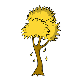 Autumn tree drawing clipart