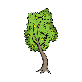 Spring tree drawing clipart