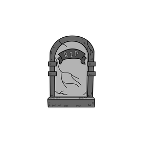 Halloween rip tombstone drawing clipart