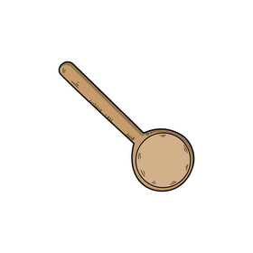 Wooden spoon drawing clipart
