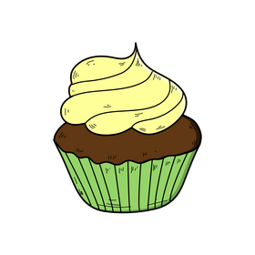 Birthday cupcake drawing clipart