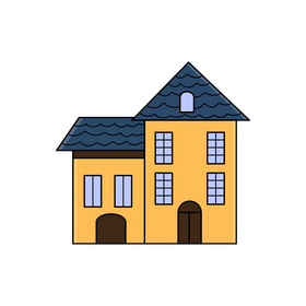 House building drawing clipart