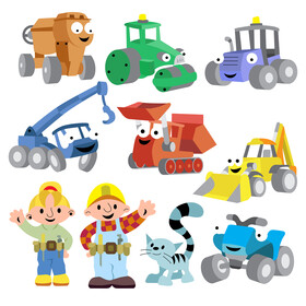 Bob The Builder cartoon characters set vector