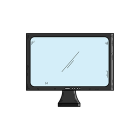Television set drawing clipart