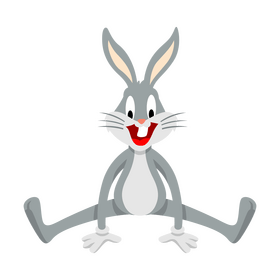 Bugs Bunny cartoon character playing football clipart free download