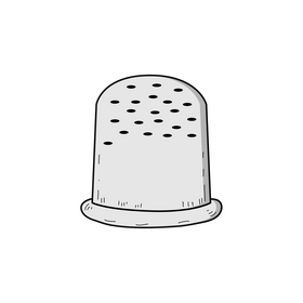 Thimble drawing clipart
