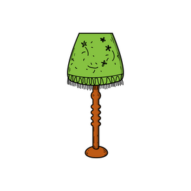 Table lamp drawing clipart