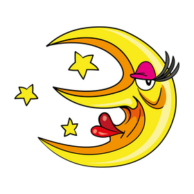 Moon cartoon clip art