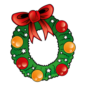 Christmas wreath clipart