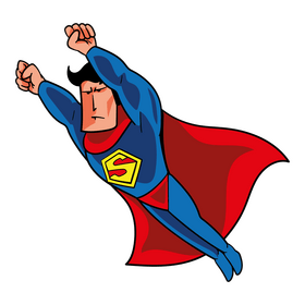 Superman cartoon clipart