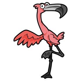 Flamingo cartoon clipart