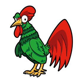 Rooster cartoon clipart