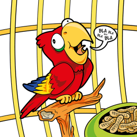 Parrot macaw cartoon vector