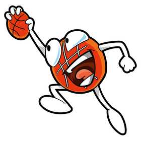 Basketball cartoon clipart