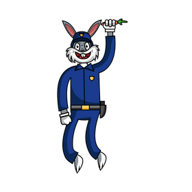Bugs Bunny police clipart
