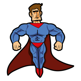 Superman cartoon clipart