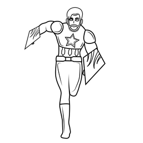 Captain America Avengers Infinity War drawing black and white clipart