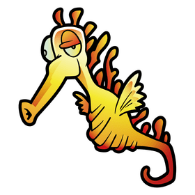Seahorse cartoon clipart