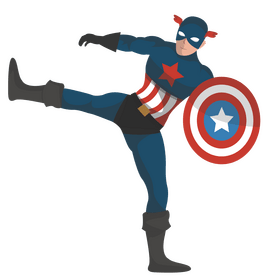 Captain America 1944 clipart
