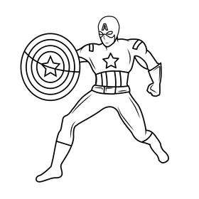 Captain America The Avengers drawing black and white clipart