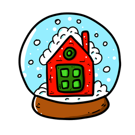 Christmas house clipart