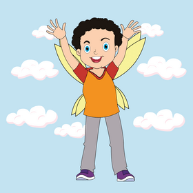 Boy fairy vector