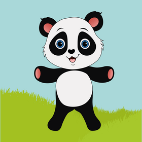 Cartoon panda vector