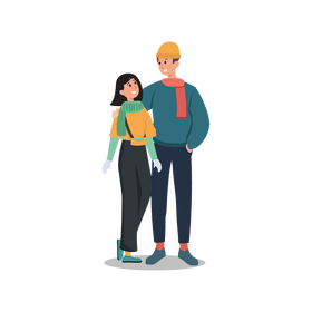 Happy couple clipart