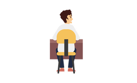 Boy sitting clipart
