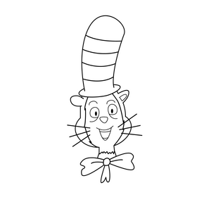 Cat in the hat black and white clipart free download