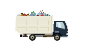 Garbage truck clipart