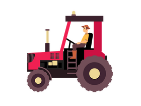 Farm tractor clipart