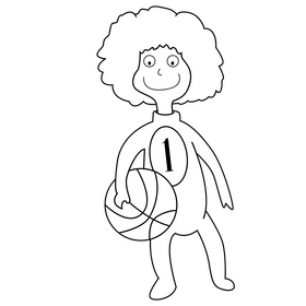 Cat In The Hat, Thing one black and white clipart